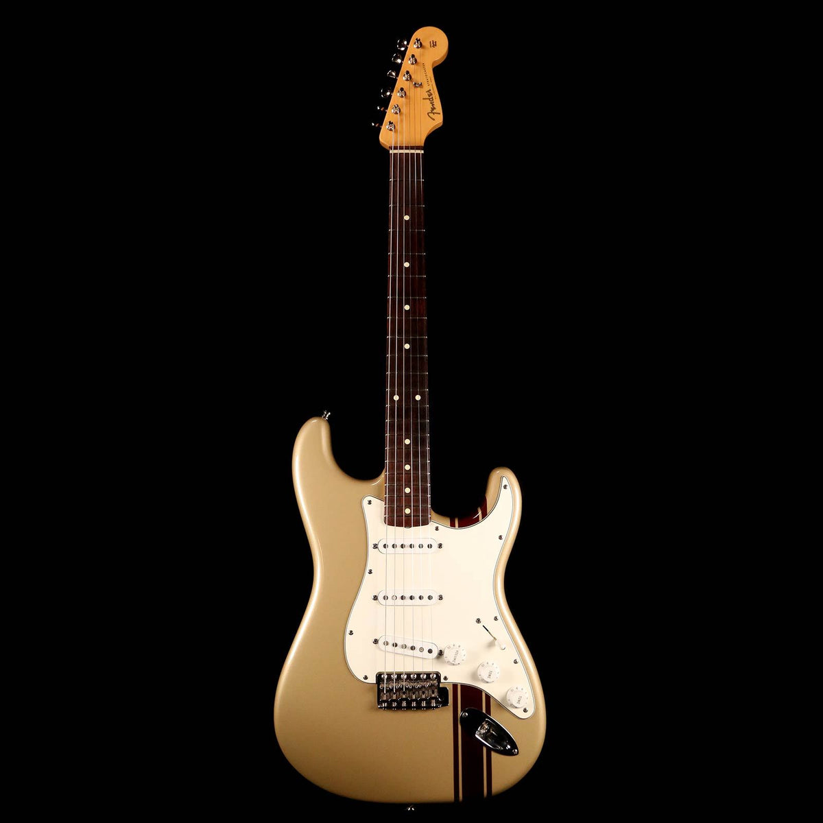 Fender John Mayer Signature Stratocaster Shoreline Gold with Burgundy Racing Stripe 2005 — 2