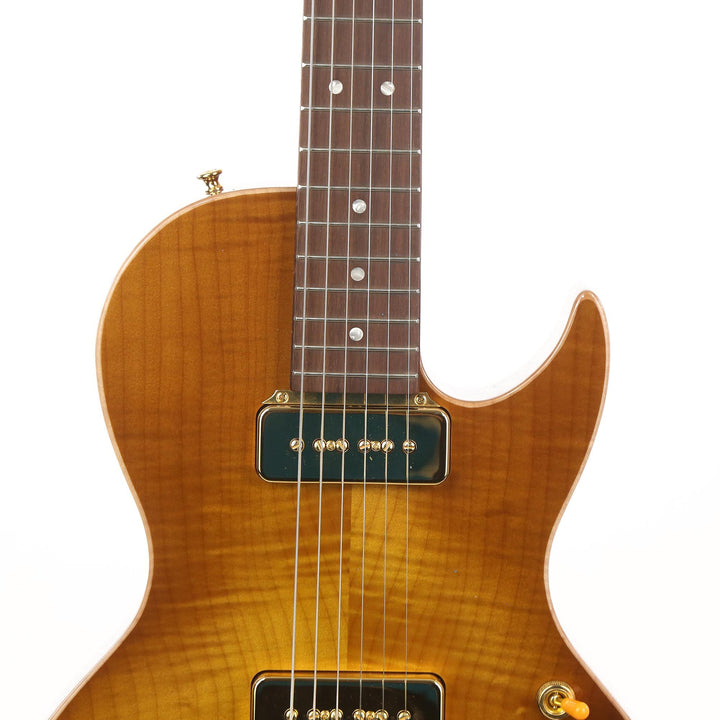 B&G Guitars Little Sister Crossroads Cutaway P-90 Honey Burst