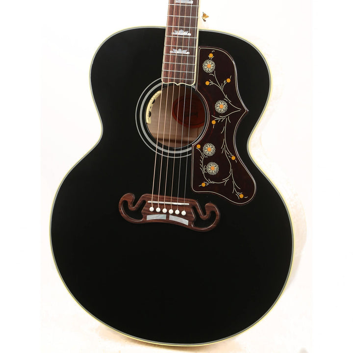 Gibson SJ-200 Acoustic-Electric Made 2 Measure Ebony Top Natural Back and Sides