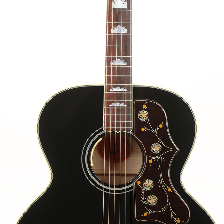 Gibson SJ-200 Acoustic-Electric Made 2 Measure Ebony Top Natural Back and Sides