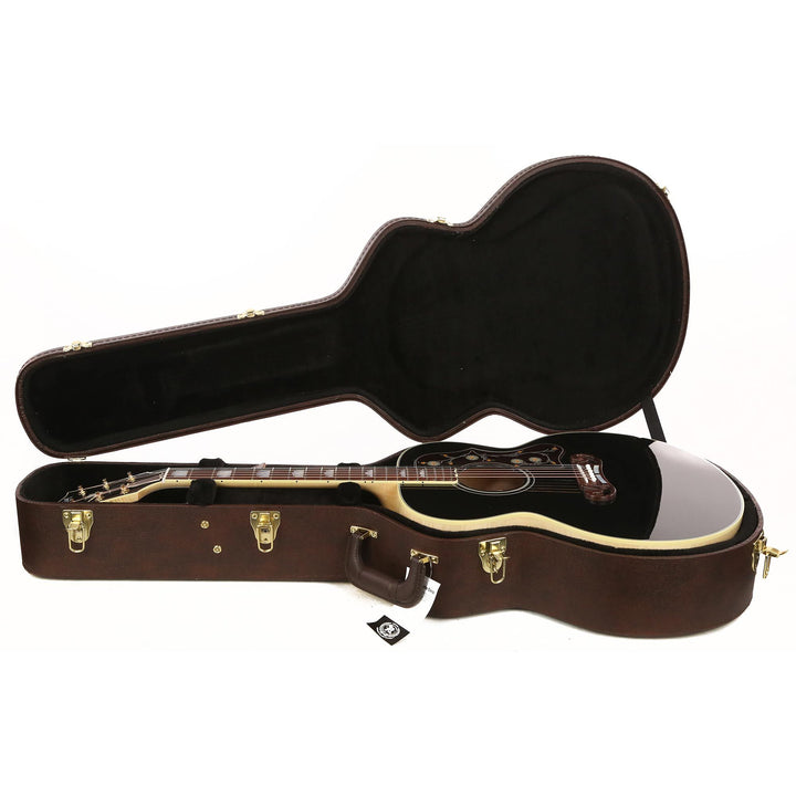 Gibson SJ-200 Acoustic-Electric Made 2 Measure Ebony Top Natural Back and Sides