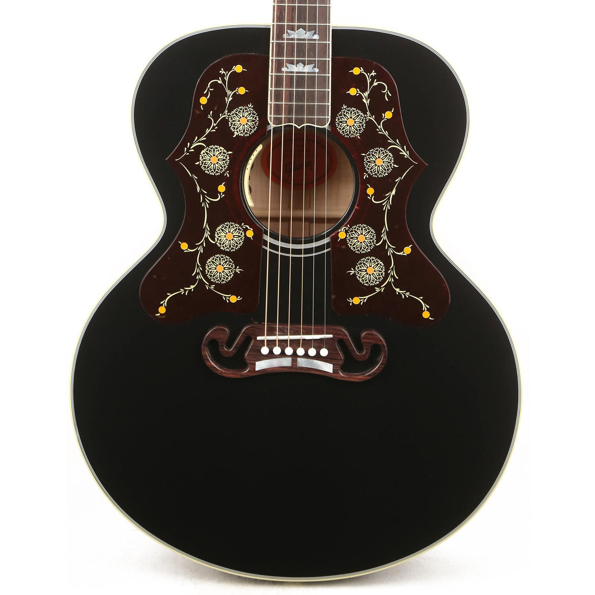 Gibson SJ-200 Ebony Double-Pickguards Acoustic-Electric Made 2 Measure — 1