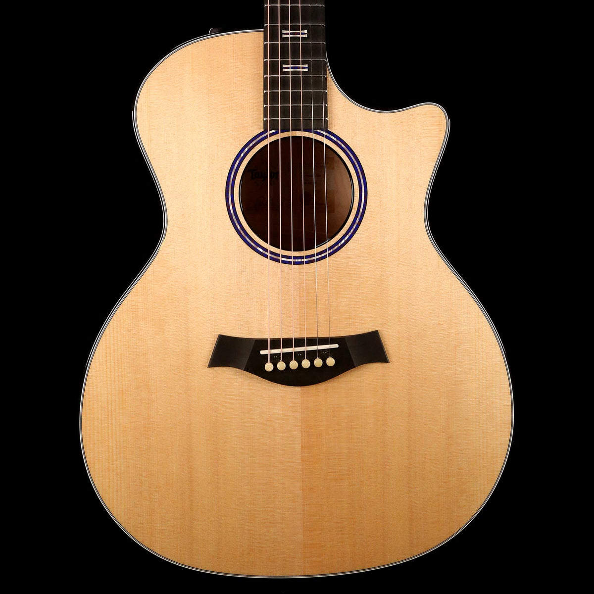Taylor Custom Shop Grand Auditorium Quilt Maple Transparent Blue — 1