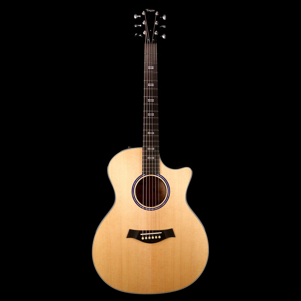 Taylor Custom Shop Grand Auditorium Quilt Maple Transparent Blue — 2