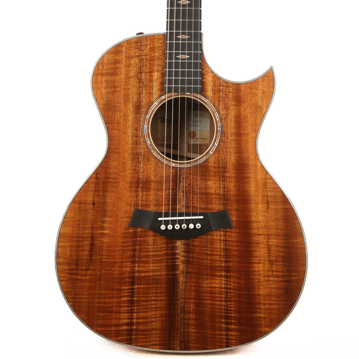 Taylor Custom Shop Grand Auditorium Florentine Cutaway Hawaiian Koa Natural — 1