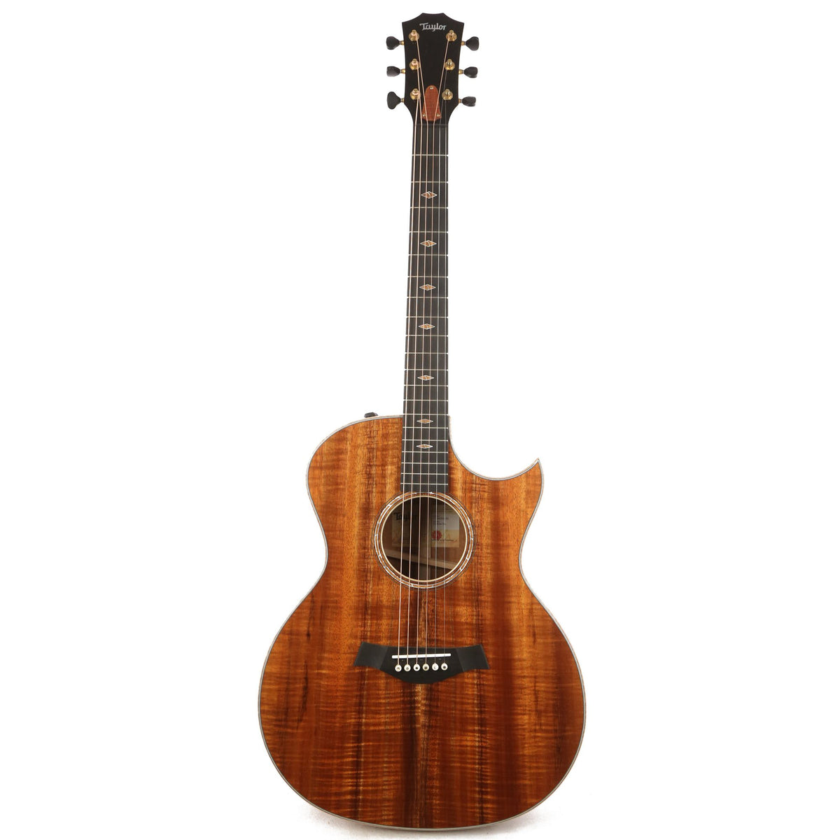 Taylor Custom Shop Grand Auditorium Florentine Cutaway Hawaiian Koa Natural — 2