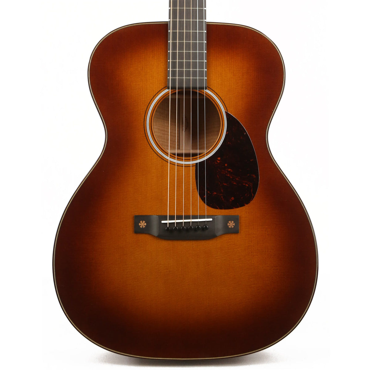 Martin Custom Shop Style 18 OM Acoustic Sitka Spruce and Flamed Mahogany Ambertone — 1