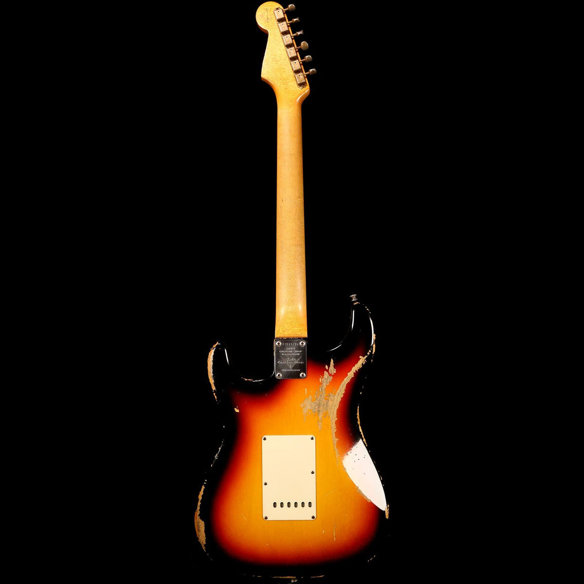 Fender Custom Shop LTD 1965 Stratocaster Masterbuilt Dennis Galuszka Heavy Relic 3-Tone Sunburst — 3