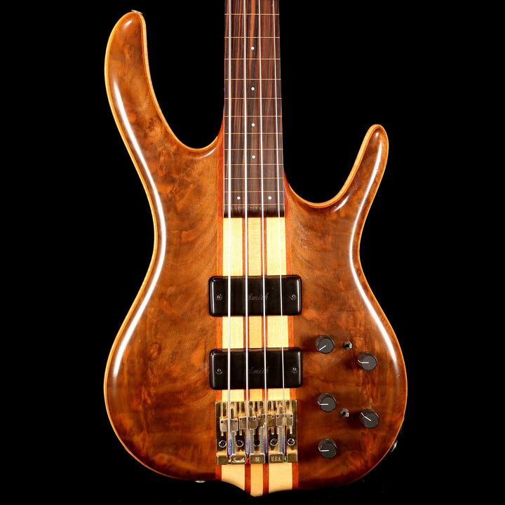 Ken Smith BSR-4EG Flame Walnut Fretless Bass Natural