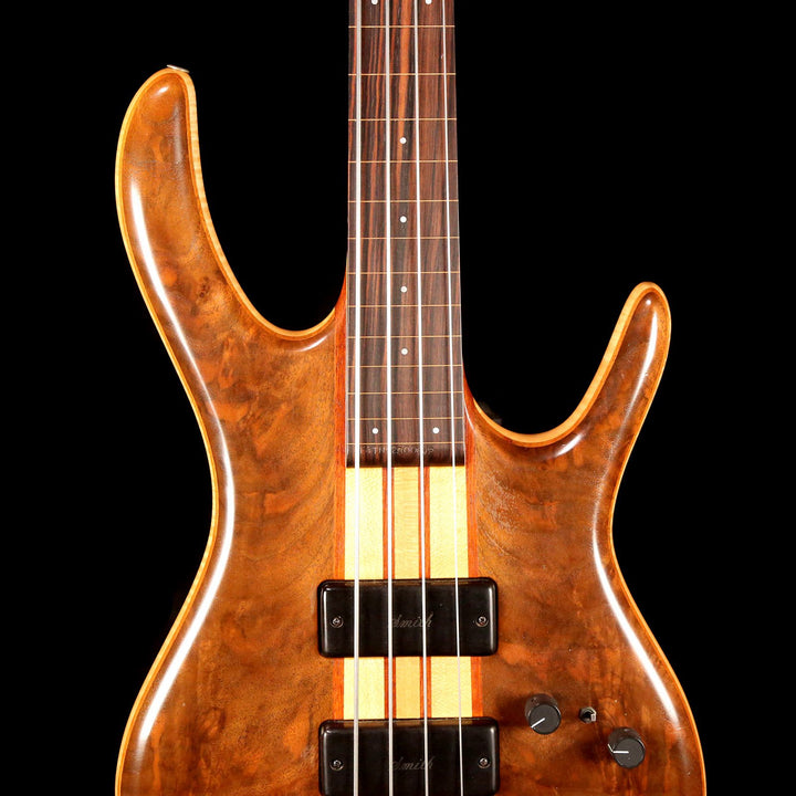 Ken Smith BSR-4EG Flame Walnut Fretless Bass Natural