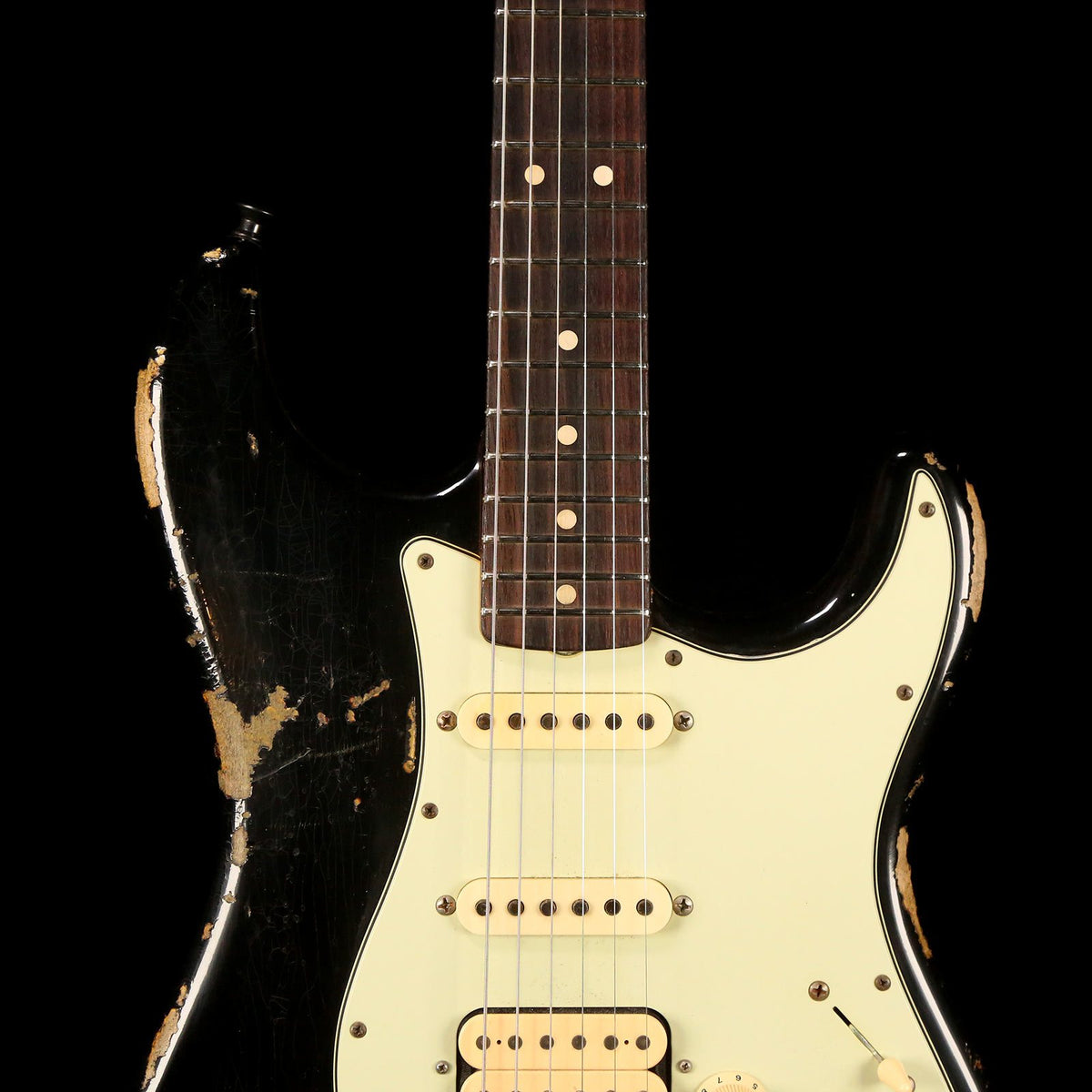 Fender Custom Shop Black Lightning Stratocaster HSS Floyd Rose Black over 3-Tone Sunburst — 7