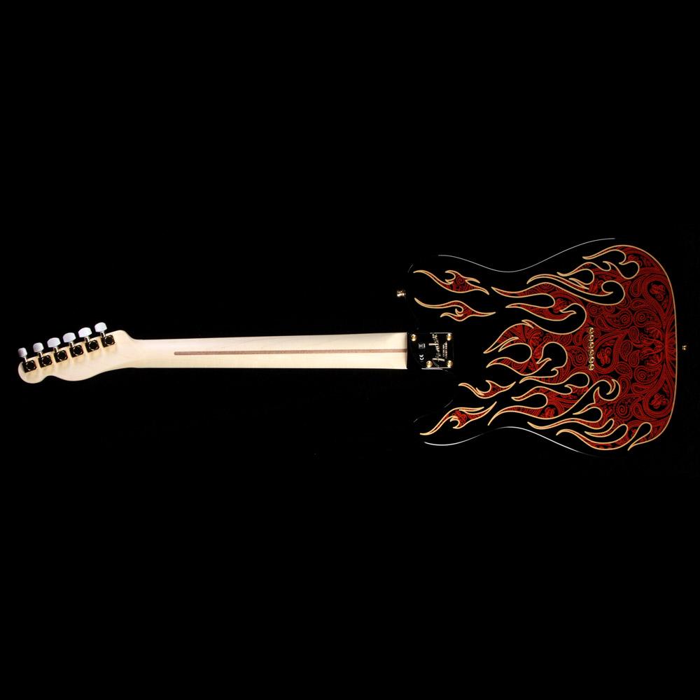 Fender Artist Series James Burton Telecaster Electric Guitar Red Paisley Flames — 3