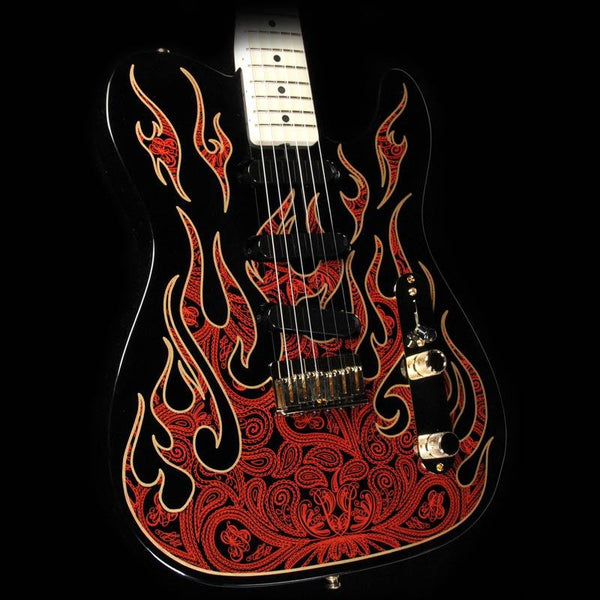 Fender Artist Series James Burton Telecaster Electric Guitar Red Paisley Flames