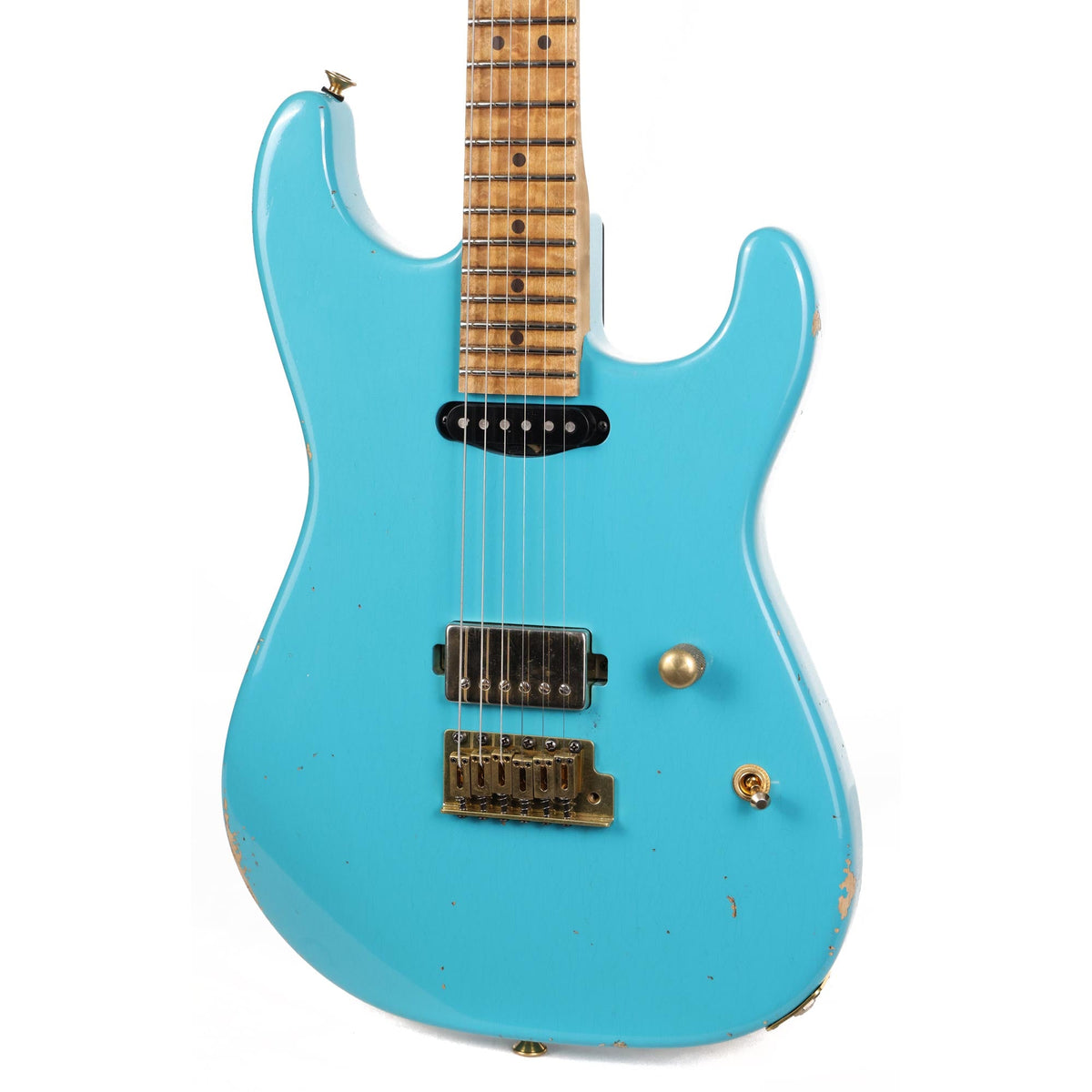Charvel Custom Shop Nitro Aged San Dimas Faded Taos Turquoise — 6
