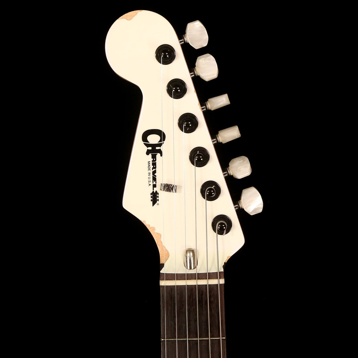 Charvel USA Jake E Lee White Pearl Signature So-Cal Left-Handed Pearl White — 4