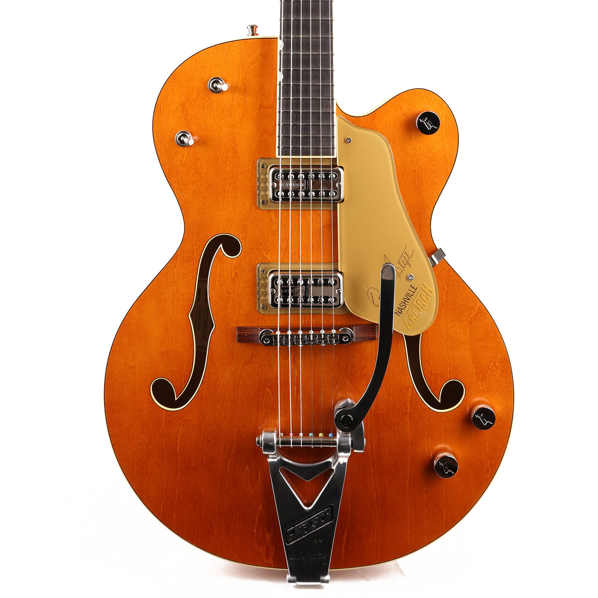Gretsch G6120T-BSSMK Brian Setzer Signature Nashville Hollowbody '59 "Smoke" Guitar Smoke Orange — 1