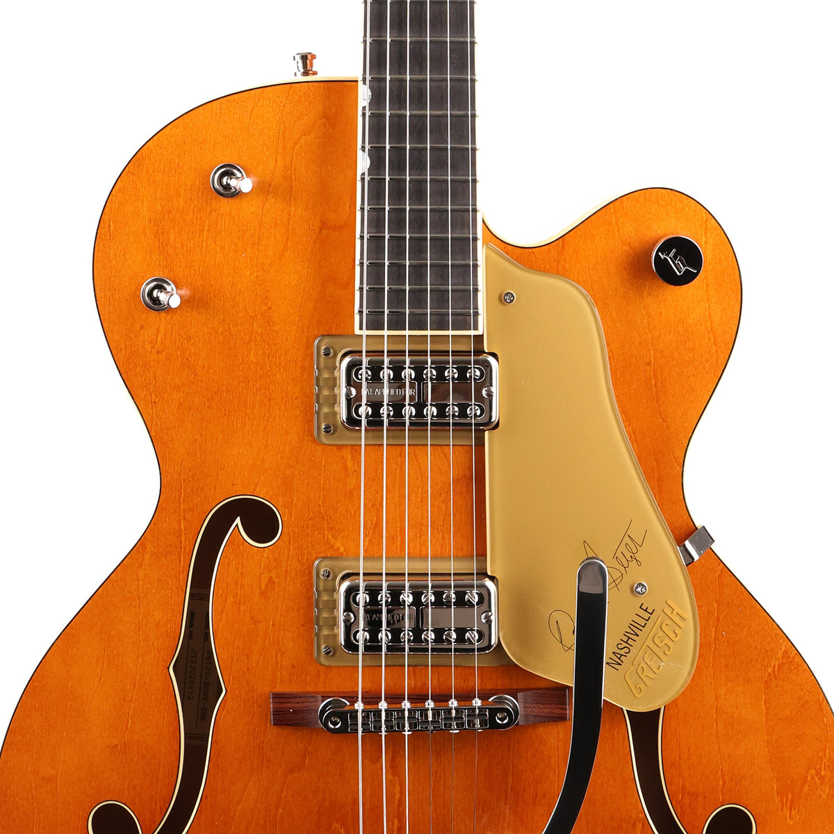 Gretsch G6120T-BSSMK Brian Setzer Signature Nashville Hollowbody '59 "Smoke" Guitar Smoke Orange — 6