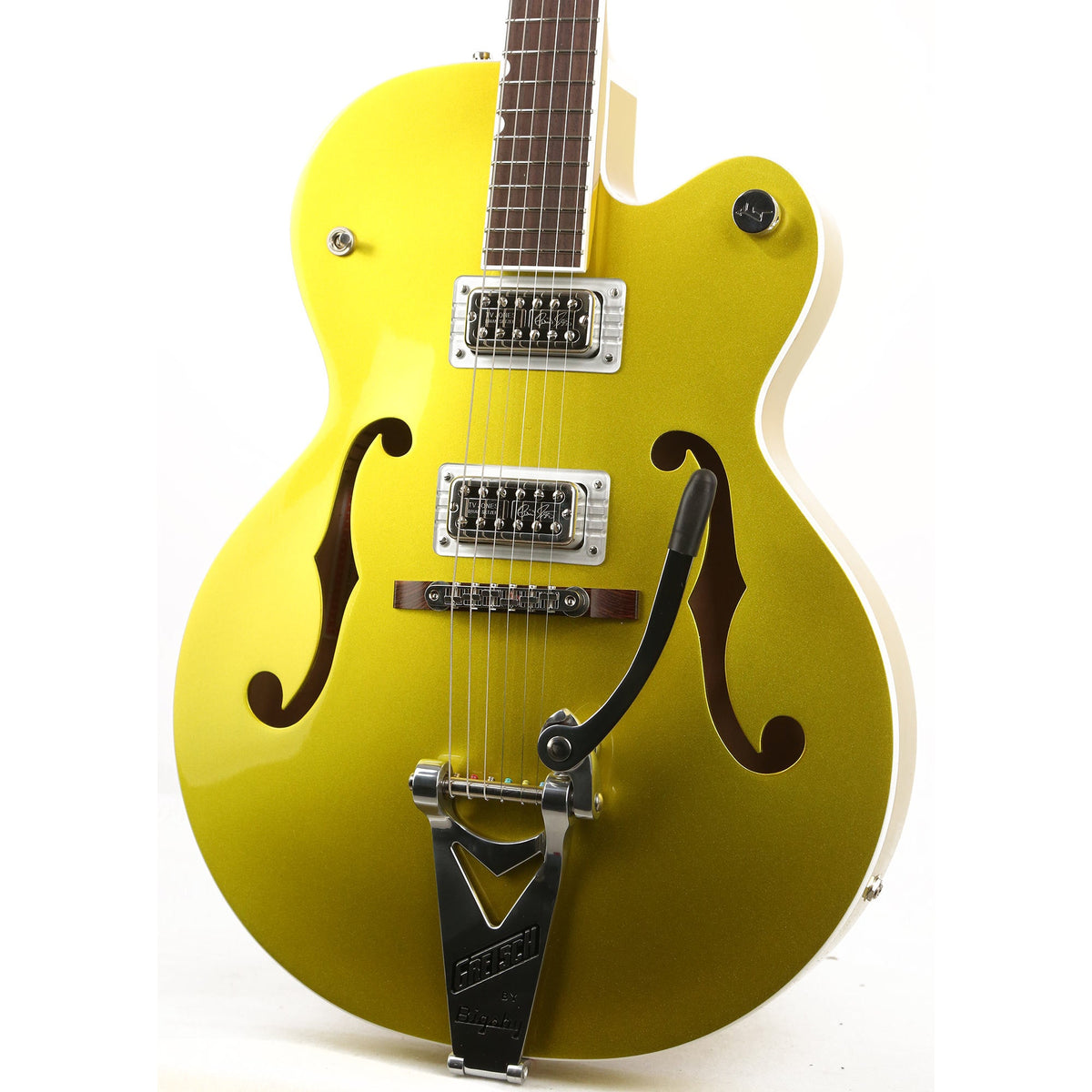 Gretsch G6120T-HR Brian Setzer Signature Hot Rod Hollow Body Extreme Coolant Lime Gold — 6