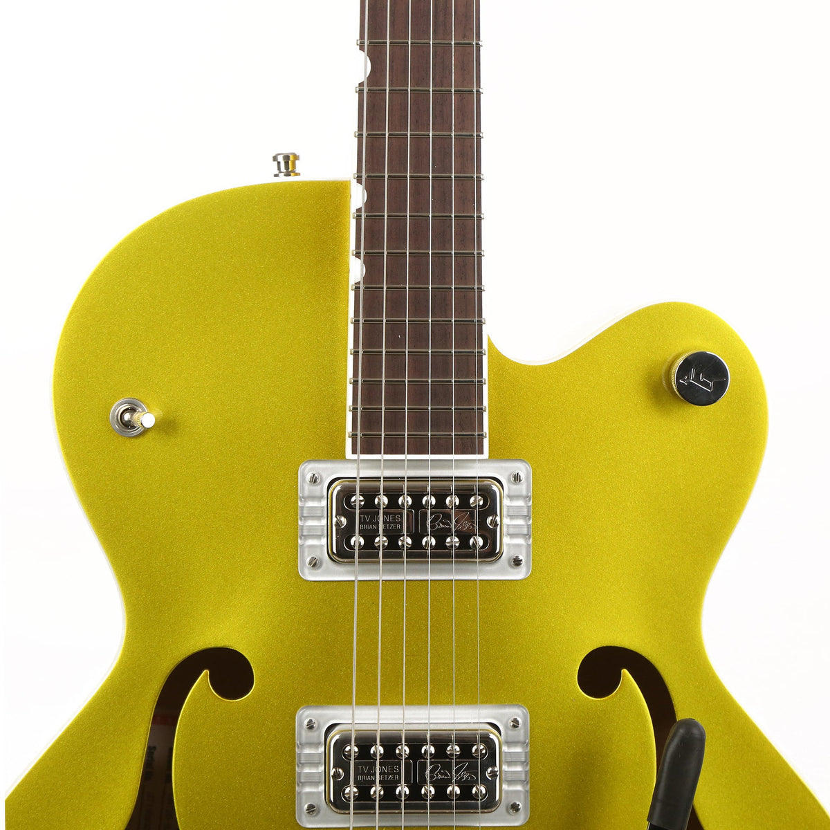 Gretsch G6120T-HR Brian Setzer Signature Hot Rod Hollow Body Extreme Coolant Lime Gold — 7