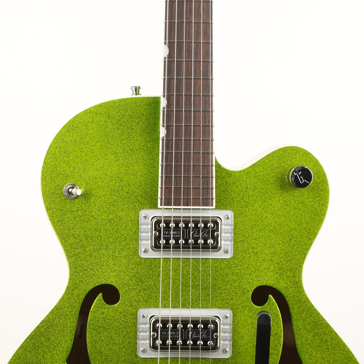 Gretsch G6120T-HR Brian Setzer Signature Hot Rod Hollow Body Extreme Coolant Green Sparkle — 7