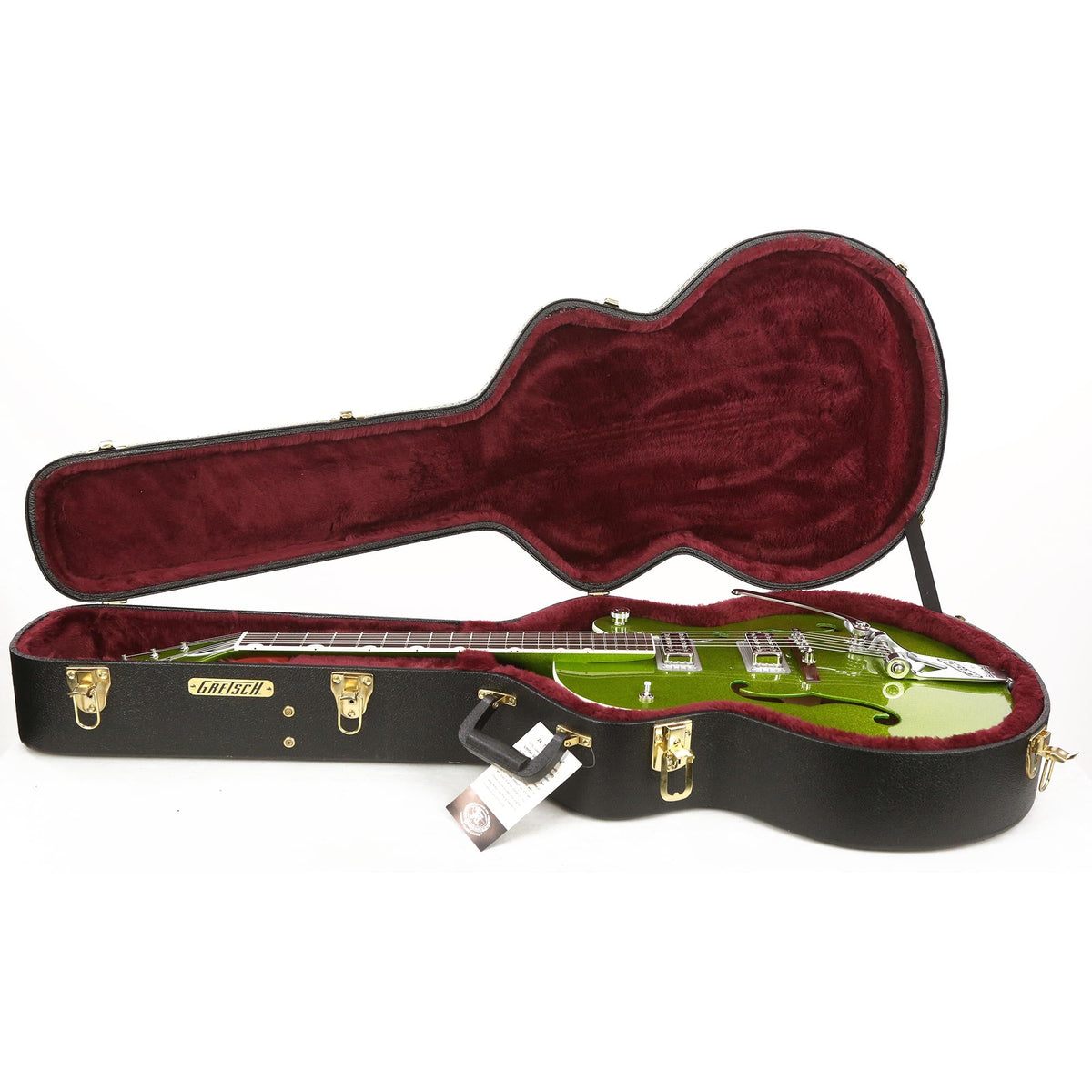 Gretsch G6120T-HR Brian Setzer Signature Hot Rod Hollow Body Extreme Coolant Green Sparkle — 8