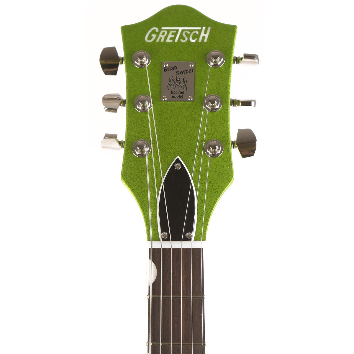 Gretsch G6120T-HR Brian Setzer Signature Hot Rod Hollow Body Extreme Coolant Green Sparkle — 4