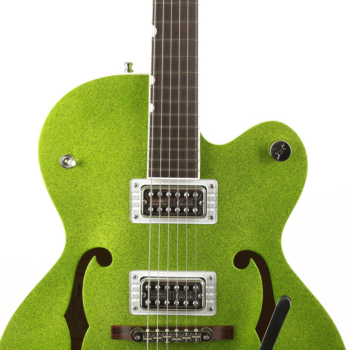 Gretsch G6120T-HR Brian Setzer Signature Hot Rod Hollow Body Extreme Coolant Green Sparkle — 6