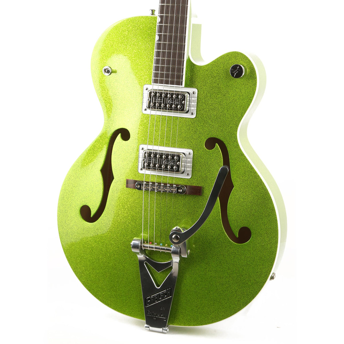 Gretsch G6120T-HR Brian Setzer Signature Hot Rod Hollow Body Extreme Coolant Green Sparkle — 7