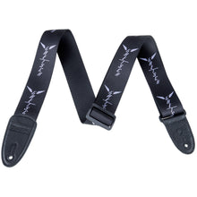 Gretsch Wing Logo Pattern Strap Black with Grey