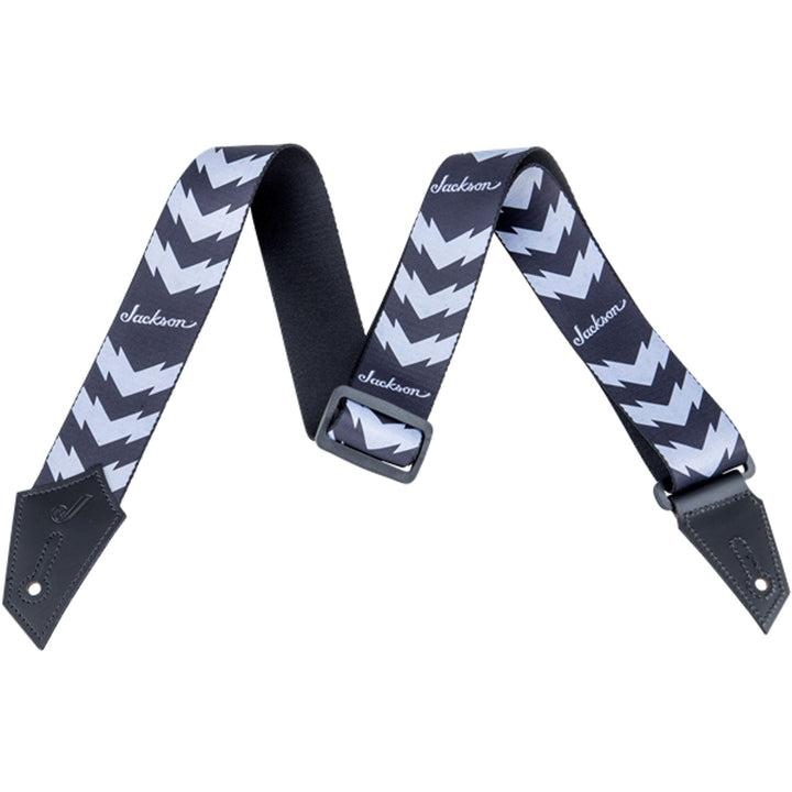 Jackson Strap with Double V Pattern Black and White