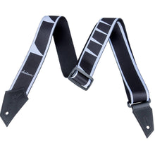 Jackson Guitar Strap with Sharkfin Inlay Pattern Black and White