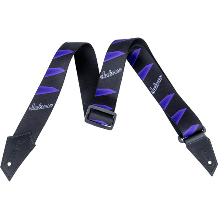 Jackson Strap with Headstock Pattern Black and Purple