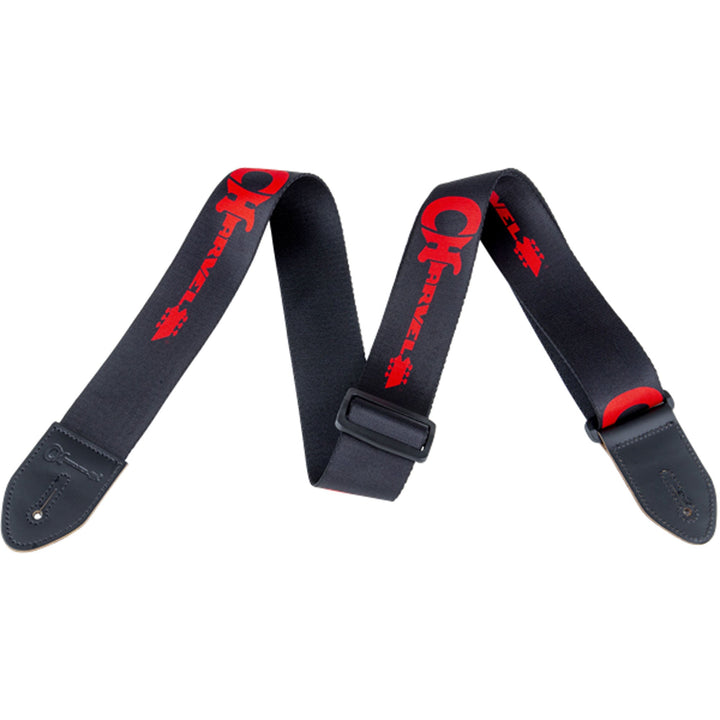 Charvel Strap Black with Red Logo