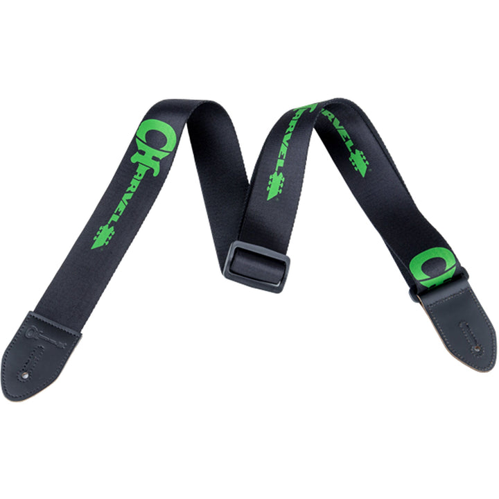 Charvel Strap Black with Green Logo