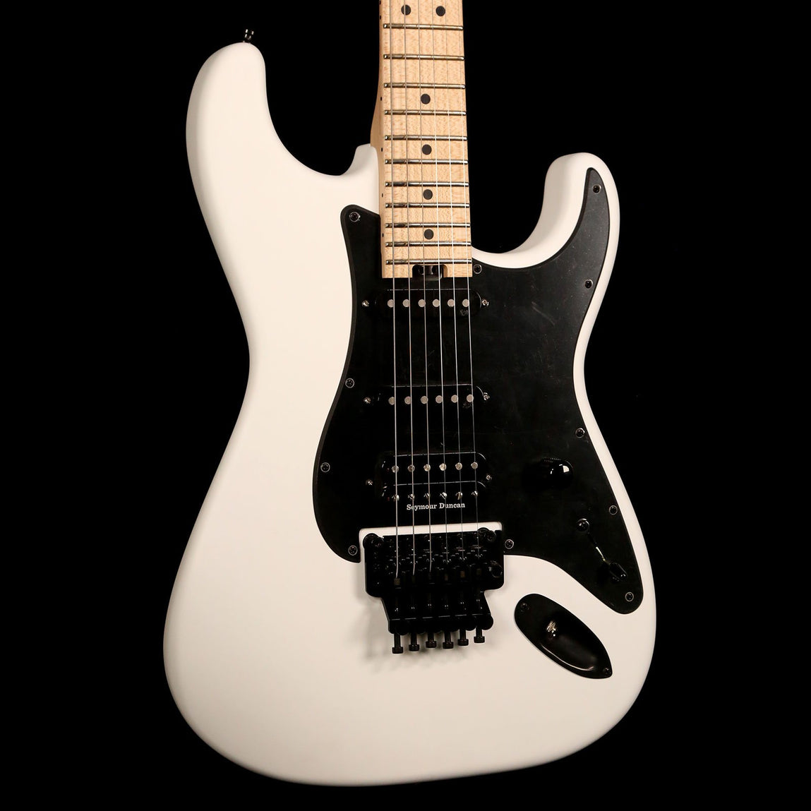 Charvel Custom Shop San Dimas HSS Snow White Satin | The Music Zoo