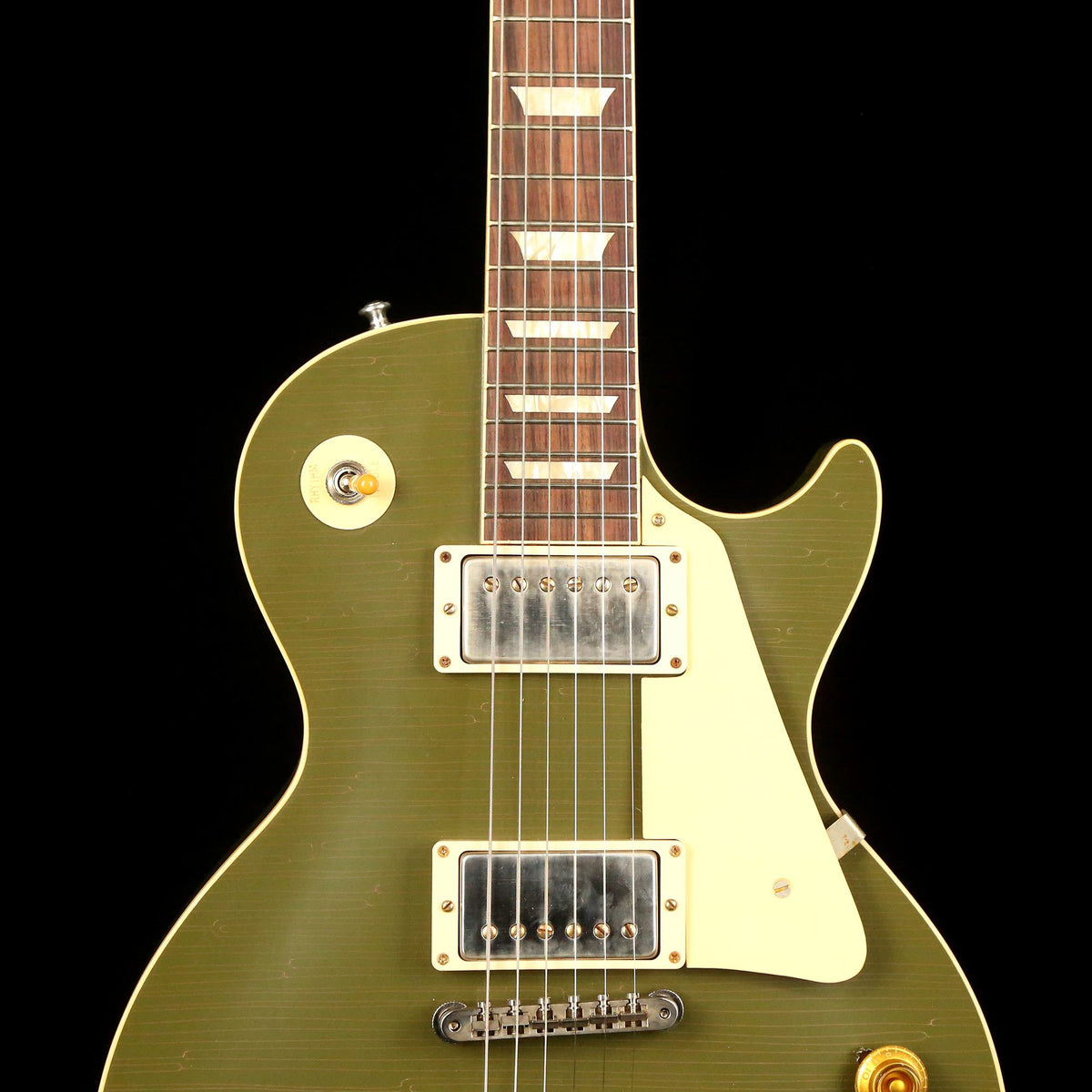 Gibson Custom Shop 1958 Les Paul Reissue Lightly Aged Olive Drab Made 2 Measure — 7