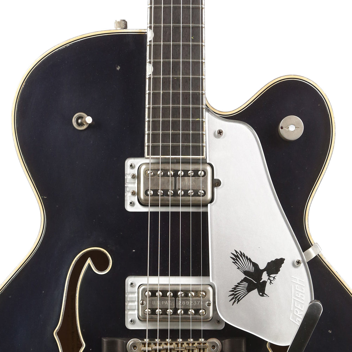 Gretsch G6136T-CSTRR Custom Shop Rich Robinson "Magpie" Ravens Breast Blue Relic Masterbuilt Stephen Stern — 7