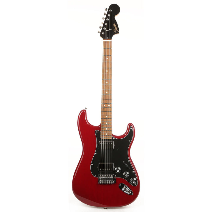 Fender Channel Exclusive Mahogany Blacktop Stratocaster Crimson Red Transparent