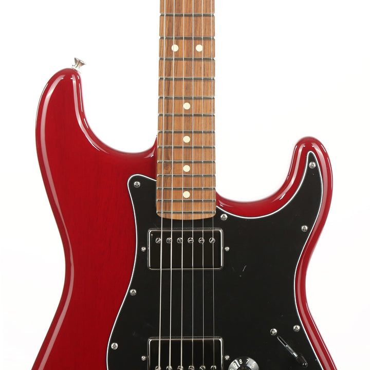 Fender Channel Exclusive Mahogany Blacktop Stratocaster Crimson Red Transparent