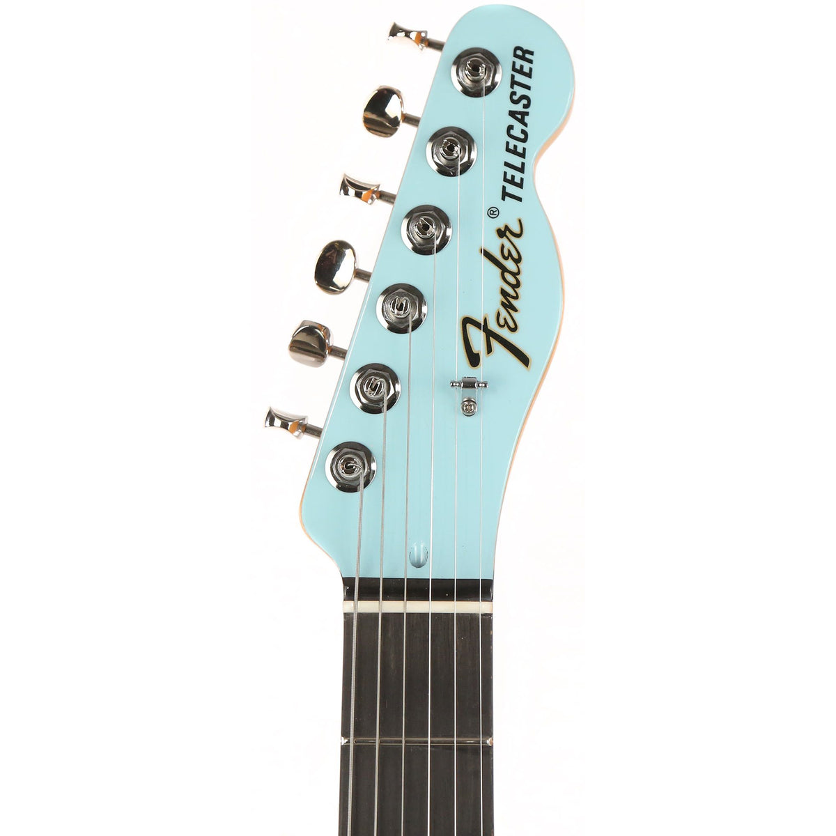Fender Two-Tone Telecaster Thinline Daphne Blue Ebony Fretboard — 4