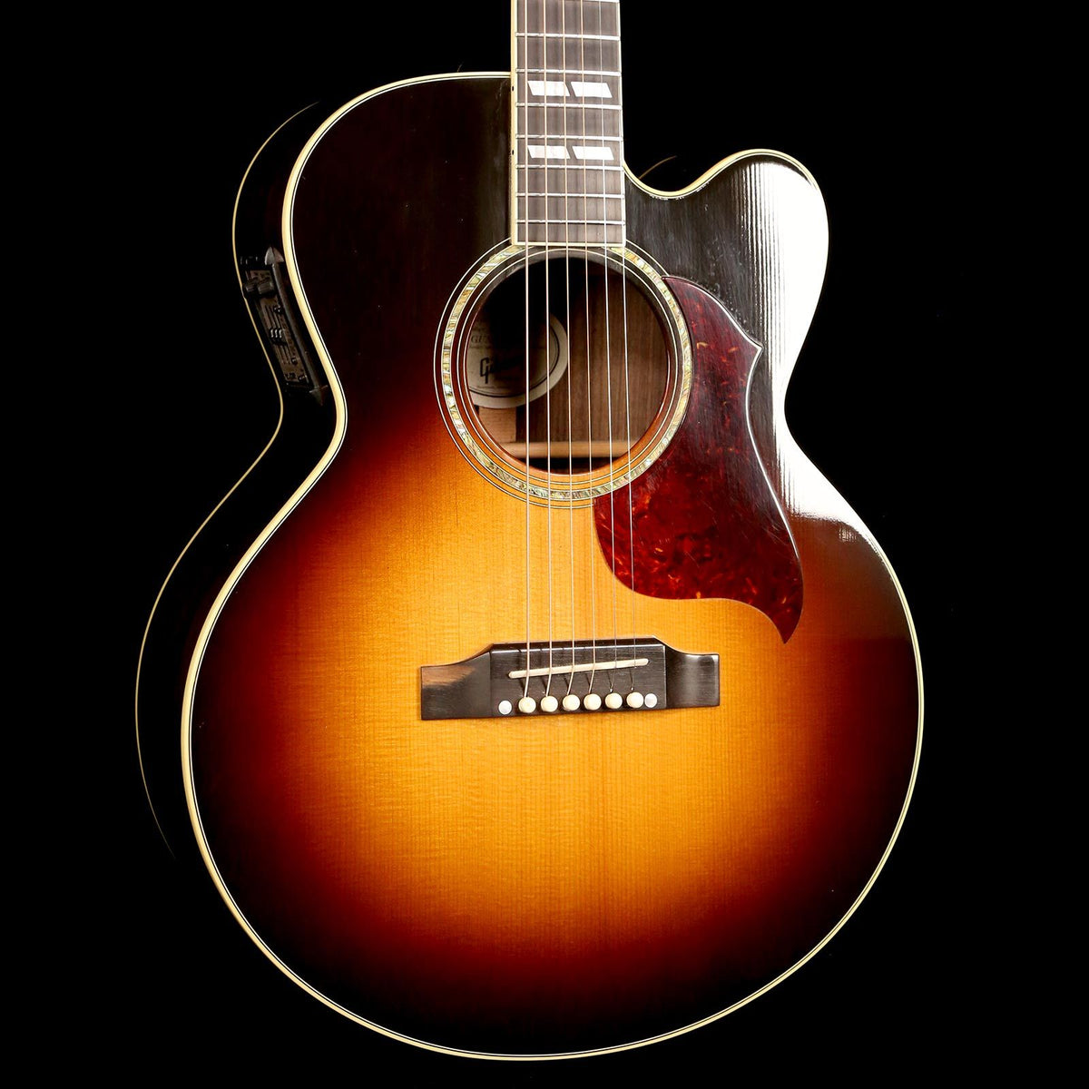 Gibson J-165 EC Rosewood Acoustic-Electric Vintage Sunburst — 6