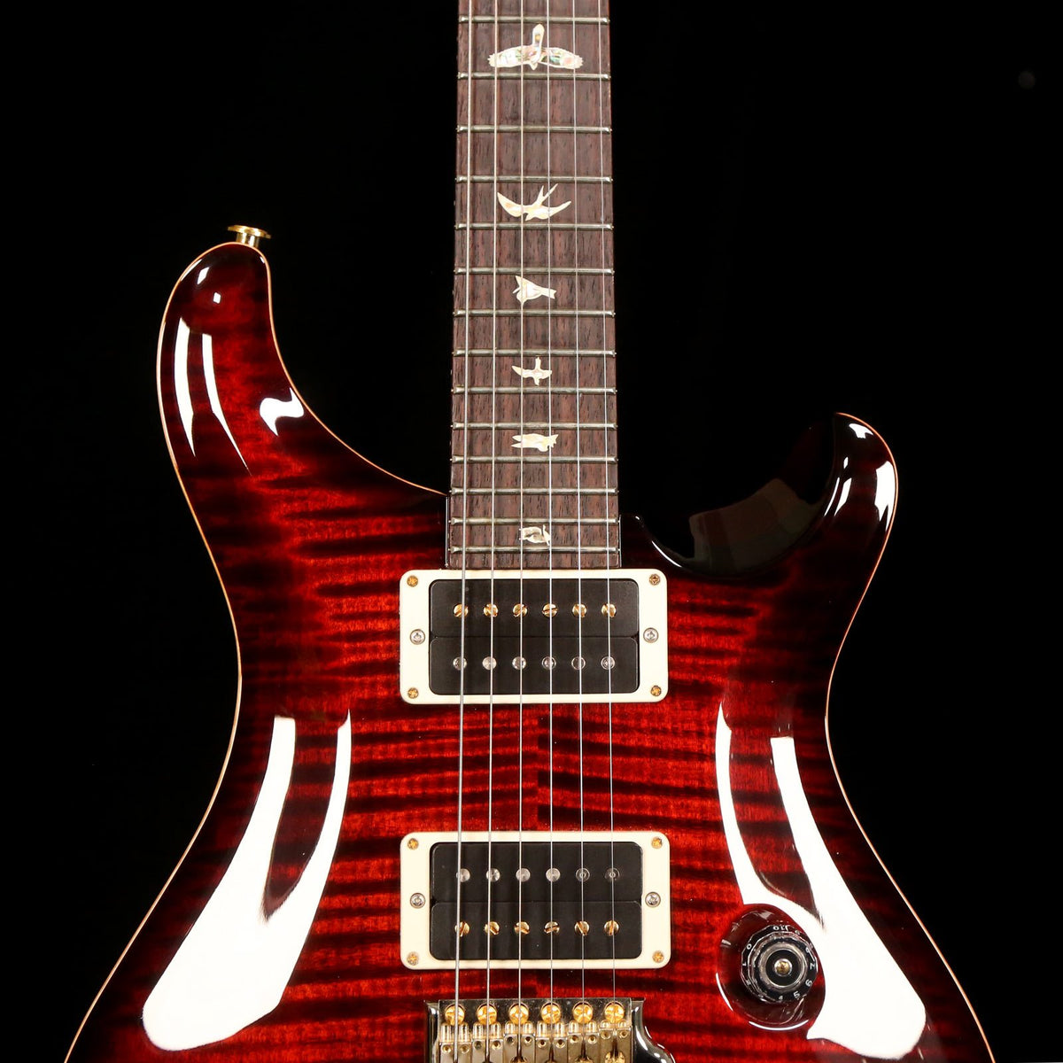 PRS Custom 24 10-Top Fire Red Burst 2017 — 6