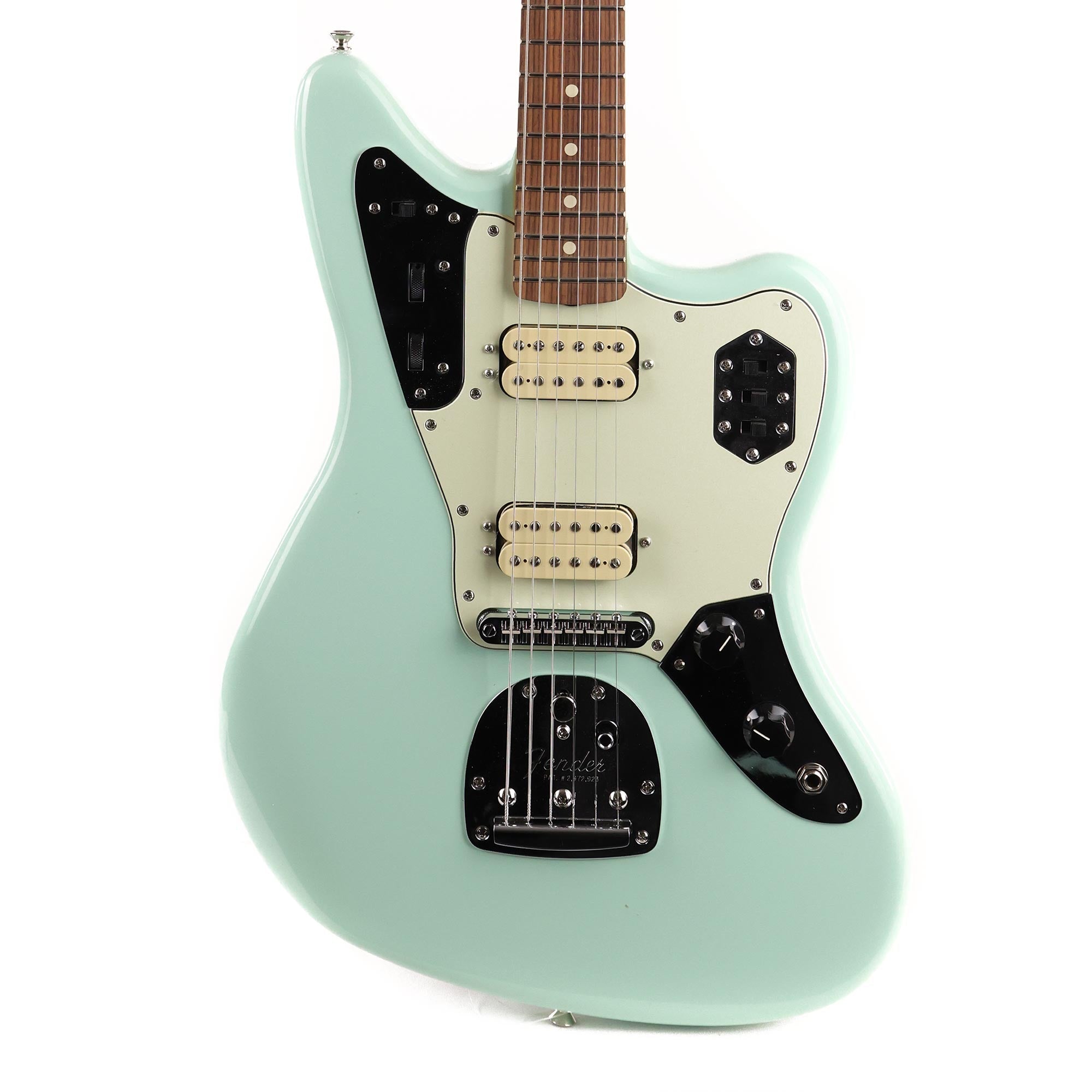 ギター Fender Mexico Jaguar HH Mod Fender Vintera '60s Jaguar Modified HH Surf Green Used | The Music Zoo