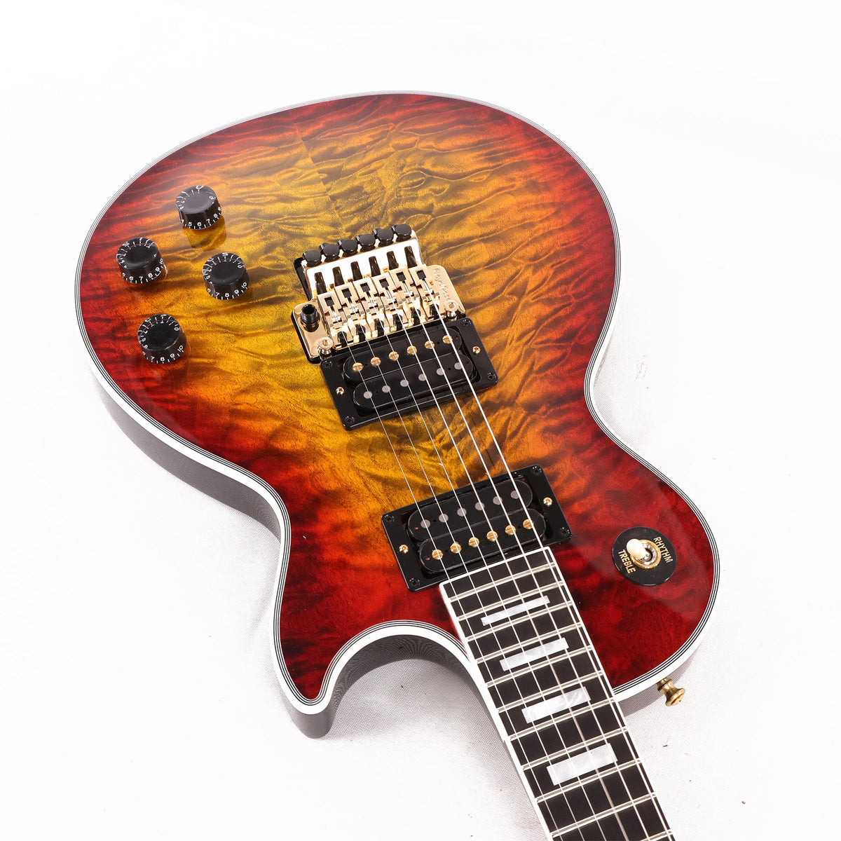 Gibson Custom Shop Les Paul Custom Axcess Made 2 Measure Bengal Burst 5A Top — 8