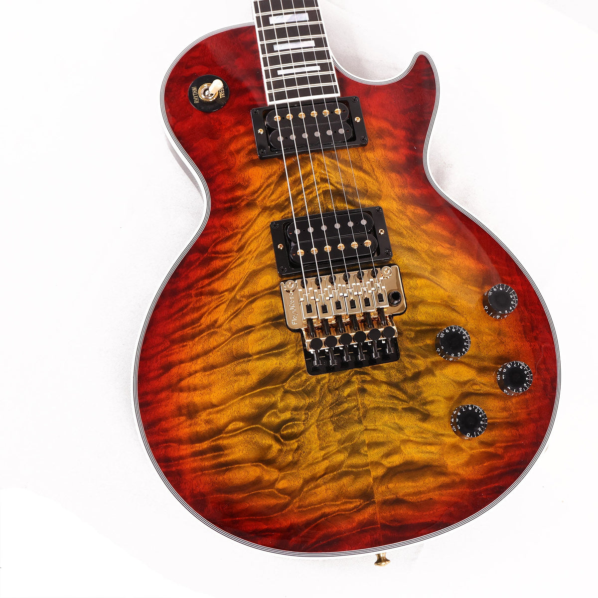 Gibson Custom Shop Les Paul Custom Axcess Made 2 Measure Bengal Burst 5A Top — 9