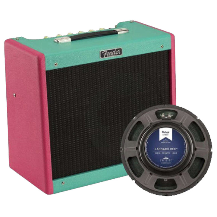 Fender Blues Jr IV LA Vice FSR Combo Amplifier Hot Pink and Foam Green