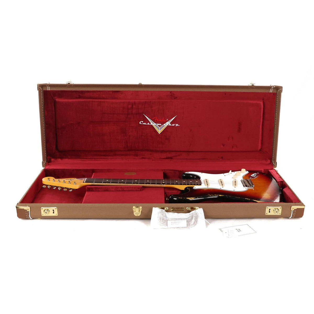 Fender Custom Shop 1963 Stratocaster Reissue Korina Body Heavy Relic 3-Tone Sunburst — 12