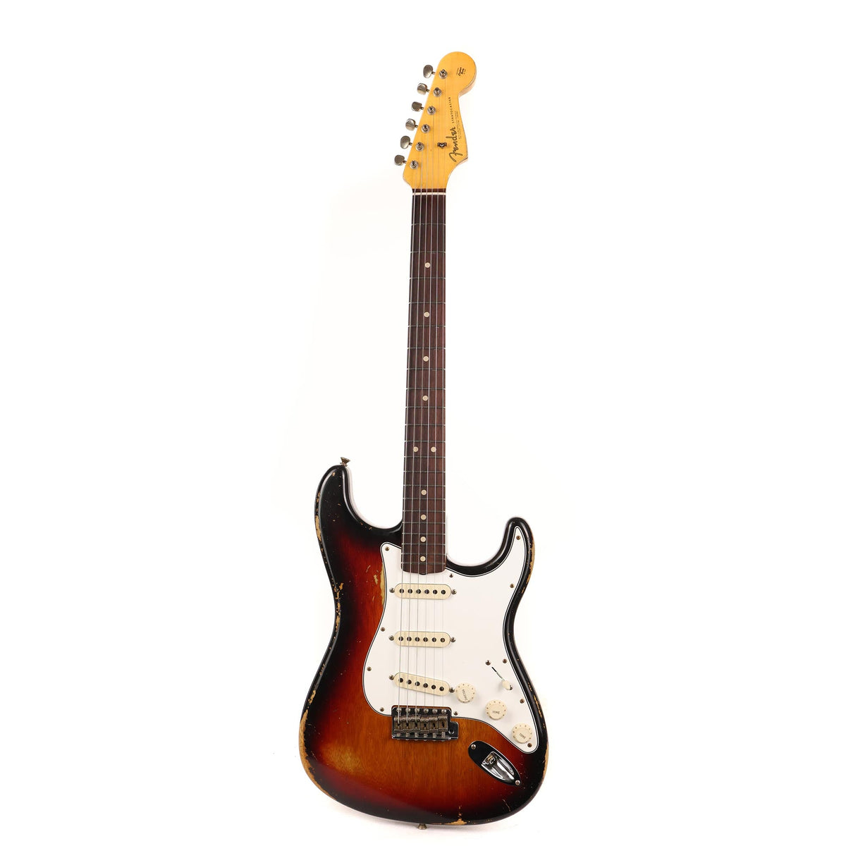Fender Custom Shop 1963 Stratocaster Reissue Korina Body Heavy Relic 3-Tone Sunburst — 2