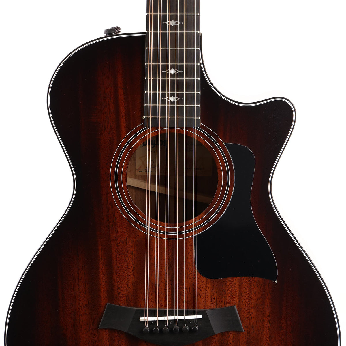 Taylor 362ce 12-Fret V-Class Grand Concert Acoustic-Electric Shaded Edgeburst 2022 — 6