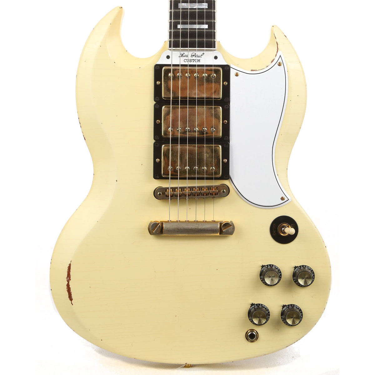 Gibson Custom Shop SG Custom Made 2 Measure Heavy Aged Classic White — 1
